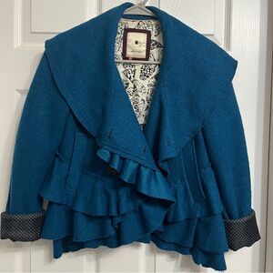 Elevenses Blue Pea Coat